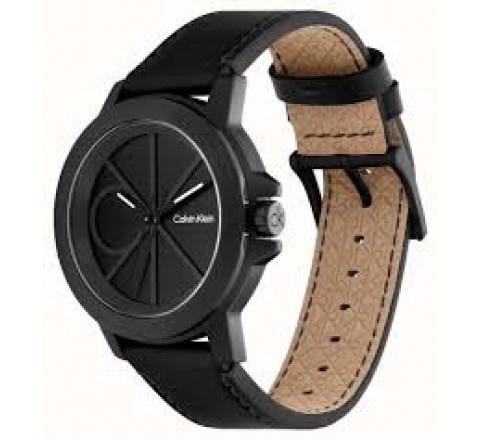 RELOJ CALVIN KELIN CAJA ACERO NEGRO CORREA NEGRA 25200525