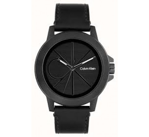 RELOJ CALVIN KELIN CAJA ACERO NEGRO CORREA NEGRA 25200525