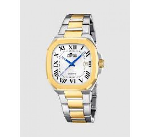 RELOJ LOTUS CAJA Y ARMIS ACERO BICOLOR DORADO 19048/1