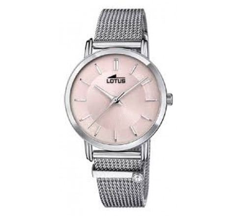 RELOJ LOTUS CAJA Y ARMIS ACERO ESFERA ROSA 18737/2