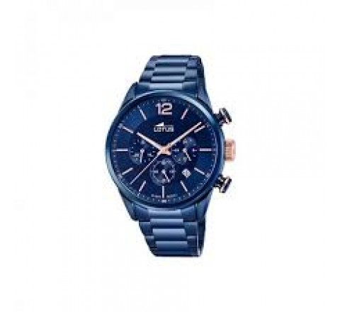 RELOJ LOTUS CAJA Y ARMIS ACERO AZUL ESFERA AZUL 18680/2