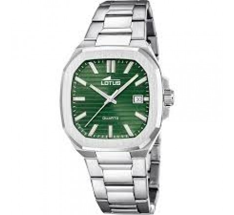 RELOJ LOTUS CAJA Y ARMIS ACERO ESFERA VERDE 19047/3