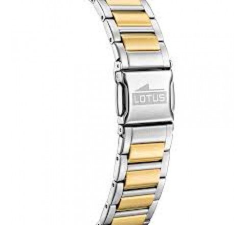 RELOJ LOTUS CAJA Y ARMIS BICOLOR DORADO CUADRADO 18969/2