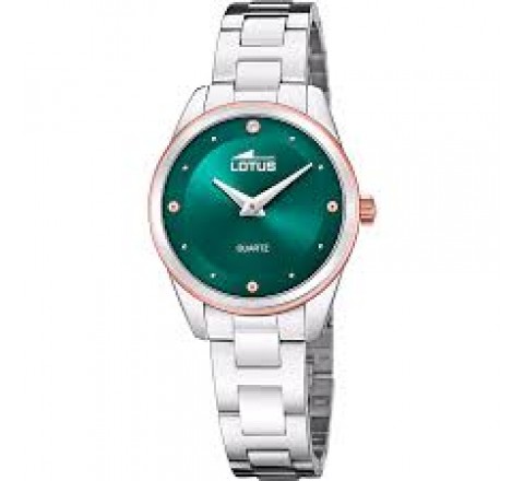 RELOJ LOTUS CAJA Y ARMIS ACERO BISEL ROSADO 18795/5