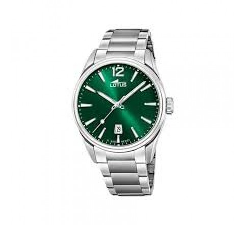 RELOJ LOTUS CAJA Y ARMIS ACERO ESFERA VERDE 18692/4