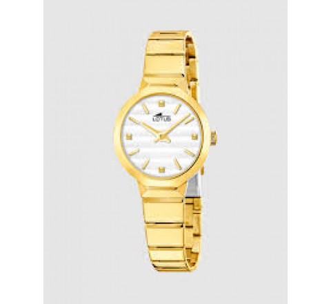 RELOJ LOTUS CAJA Y ARMIS ACERO DORADO 19028/1
