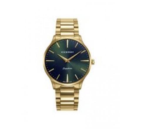 RELOJ VICEROY ACERO DORADO CRISTAL ZAFIRO 45119-67