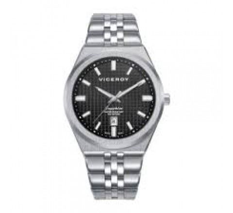 RELOJ VICEROY ACERO CRISTAL ZAFIRO ESFERA NEGRA 45115-57