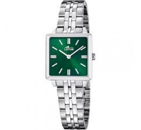 RELOJ LOTUS ACERO ESFERA VERDE PULSERA REGALO 19010/5
