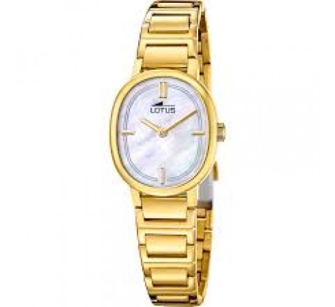RELOJ LOTUS ACERO DORADO ESFERA NACAR PULSERA REGALO 19013/1