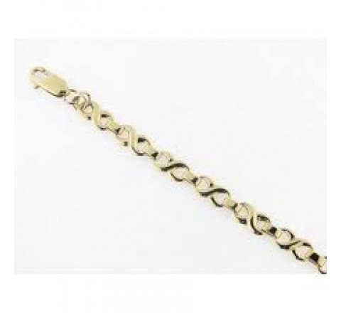 PULSERA LOTUS ACERO DORADO ESLABONES INFINITO LS2578/2/2