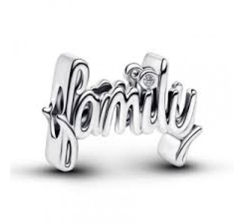 CHARM PANDORA PLATA FAMILIA ESCRITO A MANO 794250C01