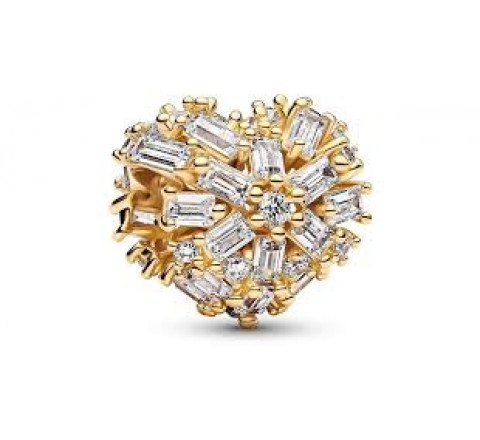 CHARM PANDORA PLATA DORADA CORAZON CIRCONITAS 764240C01