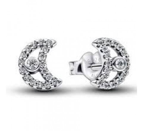 PENDIENTES PANDORA PLATA LUNA CIRCONITAS 294257C01