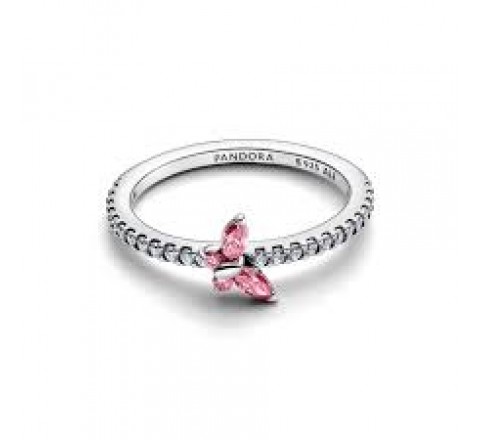 ANILLO PANDORA PLATA MARIPOSA PIEDRAS ROSA N?12 194269C02-52