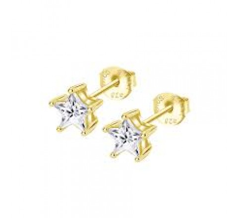 PENDIENTES LOTUS PLATA DORADA CIRCONITA ESTRELLA LP3834-4/2
