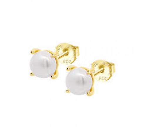 PENDIENTES LOTUS PLATA DORADA PERLA GARRAS LP3409-4/4