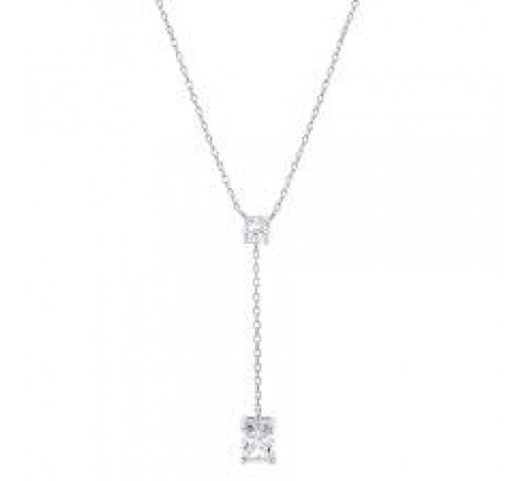 GARGANTILLA LOTUS PLATA CIRCONITA CUADRADA LP3892-1/1