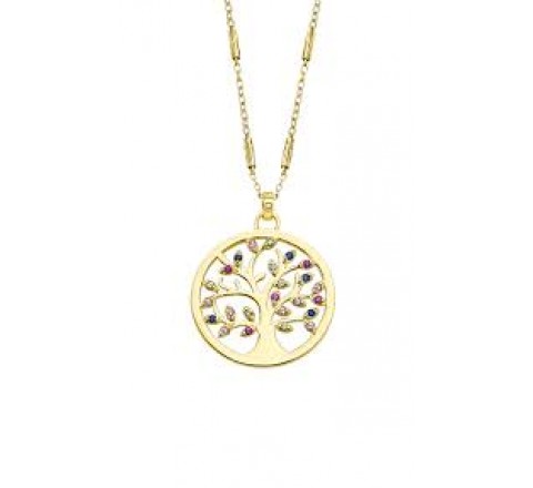 GARGANTILLA LOTUS PLATA DORADA ARBOL VIDA LP1890-1/2