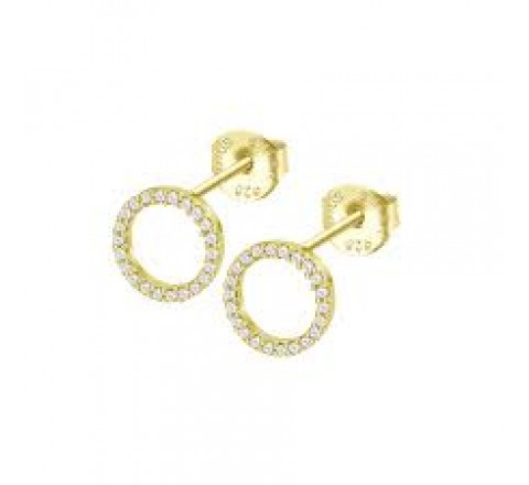 PENDIENTS LOTUS PLATA DORADA REDONDO CIRCONITAS LP3671-4/3