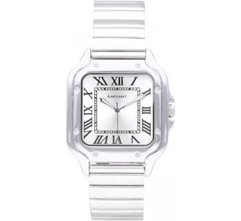 RELOJ RADIANT CAJA CUADRADA ESFERA PLATEADA RA664203