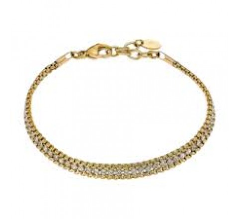 PULSERA LOTUS ACERO DORADO CIRCONITAS LS2568/2/2