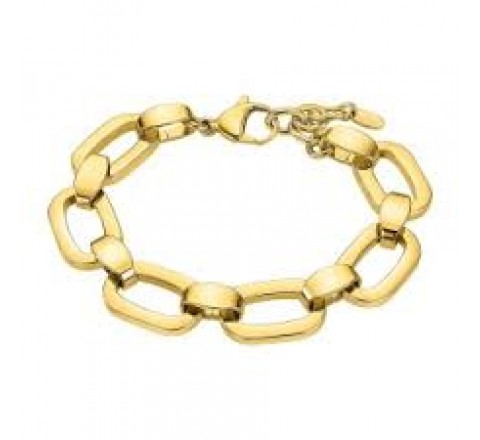 GARGANTILLA LOTUS ACERO DORADO ESLABONES LISOS LS2581/2/2