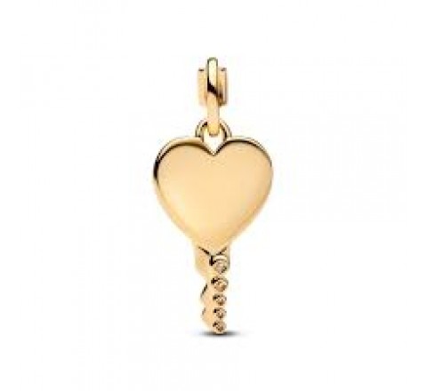 COLGANTE PANDORA PLATA DORADA LLAVE CORAZON 364353C01