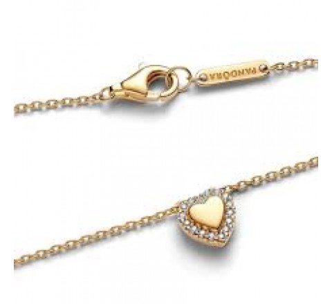 GARGANTILLA PANDORA PLATA DORADA CORAZON 364364C01-45