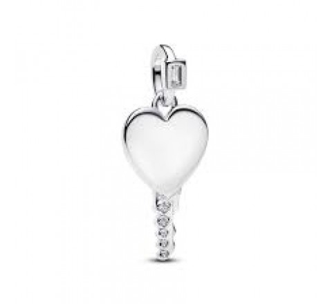 COLGANTE PANDORA PLATA LLAVE CORAZON GRABABLE 394353C01