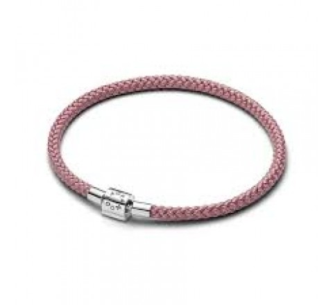 PULSERA PANDORA PLATA CORDON ROSA RADIANTE 19CM 594530C01-S2