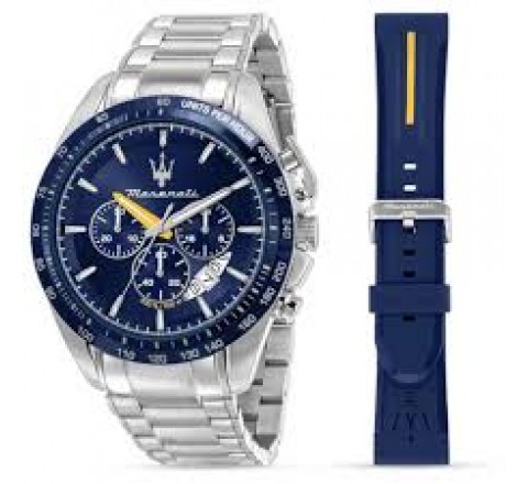RELOJ MASERATI ACERO Y CORREA SILICONA AZUL R8871612039