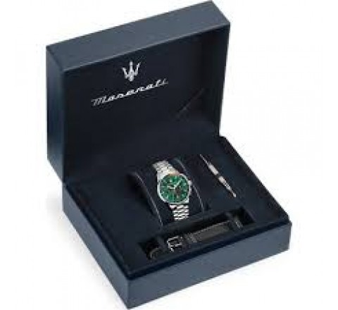 PACK RELOJ MASERATI ACERO ESFERA 42MM VERDE R8873624002