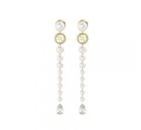 PENDIENTES GUESS ACERO DORADO LARGOS PERLAS JUBE05578JWYGT-U