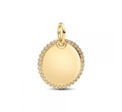 COLGANTE PANDORA PLATA DORADA REDONDO GRABABLE 364007C01