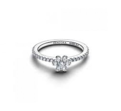 ANILLO PANDORA PLATA FLOR CON CIRCONITAS Nº14 194499C01-54