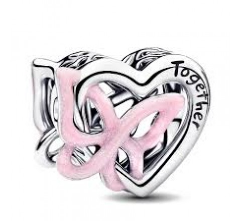 CHARM PANDORA PLATA CORAZON MARIPOSA ENTRELAZADOS 794475C01