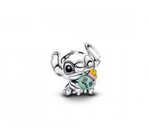 CHARM PANDORA PLATA STITCH Y SCRUMP DE DISNEY 794554C01