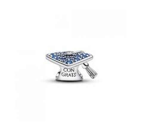 CHARM PANDORA PLATA BIRRETE GRADUACION 2026 AZUL 794461C01