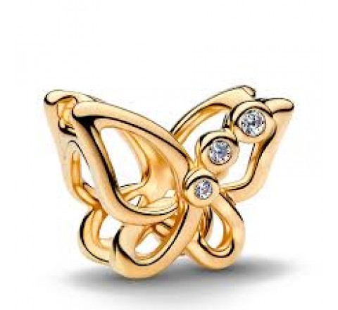 CHARM PANDORA PLATA DORADA MARIPOSA EN FILIGRANA 764369C01
