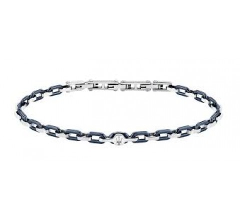 PULSERA MASERATI ACERO Y CERAMICA AZUL JM226ATZ78