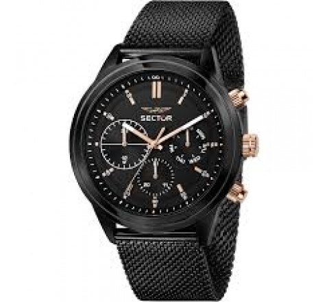 RELOJ SECTOR CAJA 45MM Y ARMIS ACERO NEGRO R3253540002