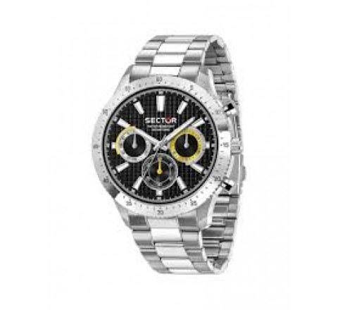 RELOJ SECTOR CAJA Y ARMIS ACERO ESFERA NEGRA R3253578021