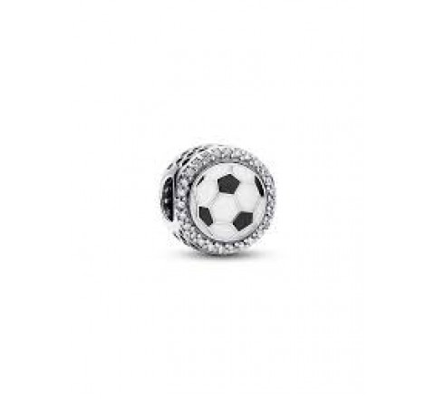 CHARM PANDORA PLATA PELOTA FUTBOL GRABABLE 792016CZ_E075