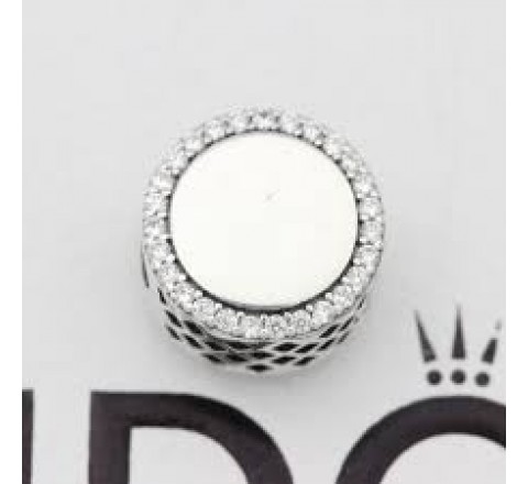 CHARM PANDORA PLATA PELOTA FUTBOL GRABABLE 792016CZ_E075