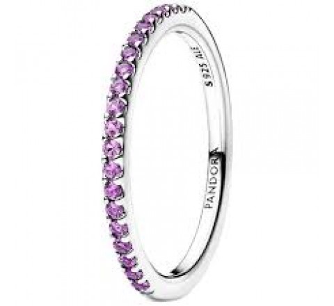 ANILLO PANDORA PLATA CIRCONITAS ROSAS N?12 192999C04-52
