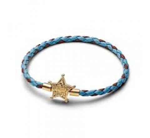 PULSERA PANDORA CUERO Y PLATA DORADA TOY STORY 564605C01-S1