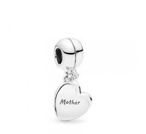 CHARM PANDORA PLATA DOS CORAZONES MADRE E HIJO 797777EN16