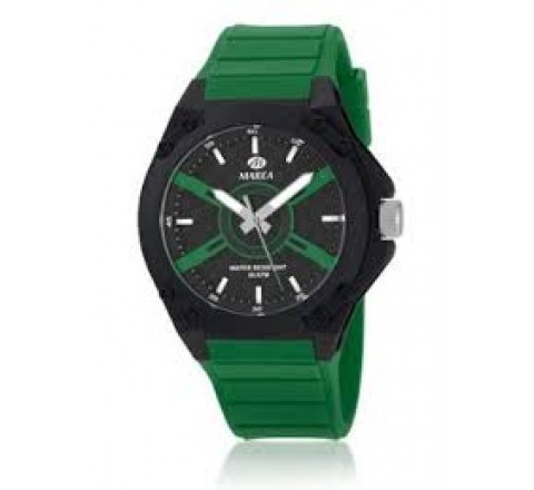RELOJ MAREA CAJA ACERO NEGRO CORREA SILICONA VERDE B35385/4