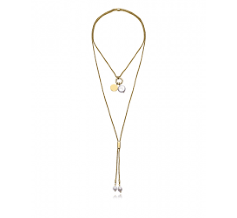 COLLAR VICEROY ACERO DORADO Y PERLAS NATURALES 14344C01012